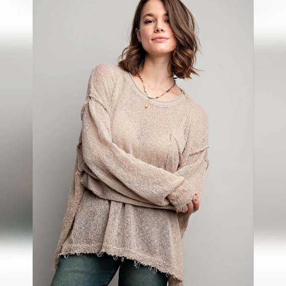 New! Easel Long Sleeve Knitted Pullover S - Picture 10 of 10